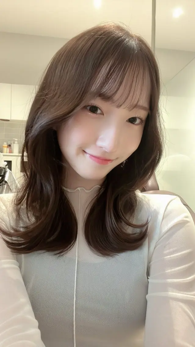 セミロング カット ヘアカラー トリートメント 艶カラー/ NAOKIのヘアスタイル