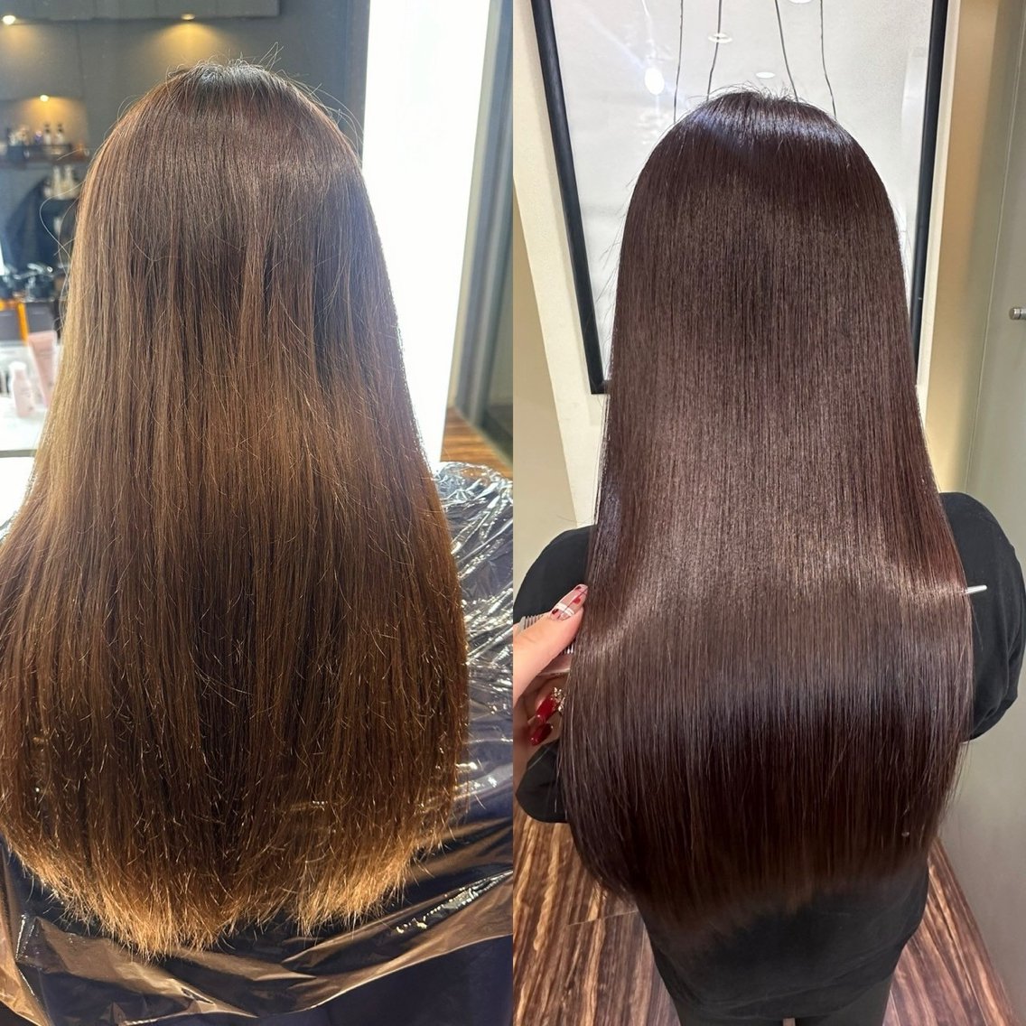 ロング 縮毛矯正 福西 司のヘアスタイル