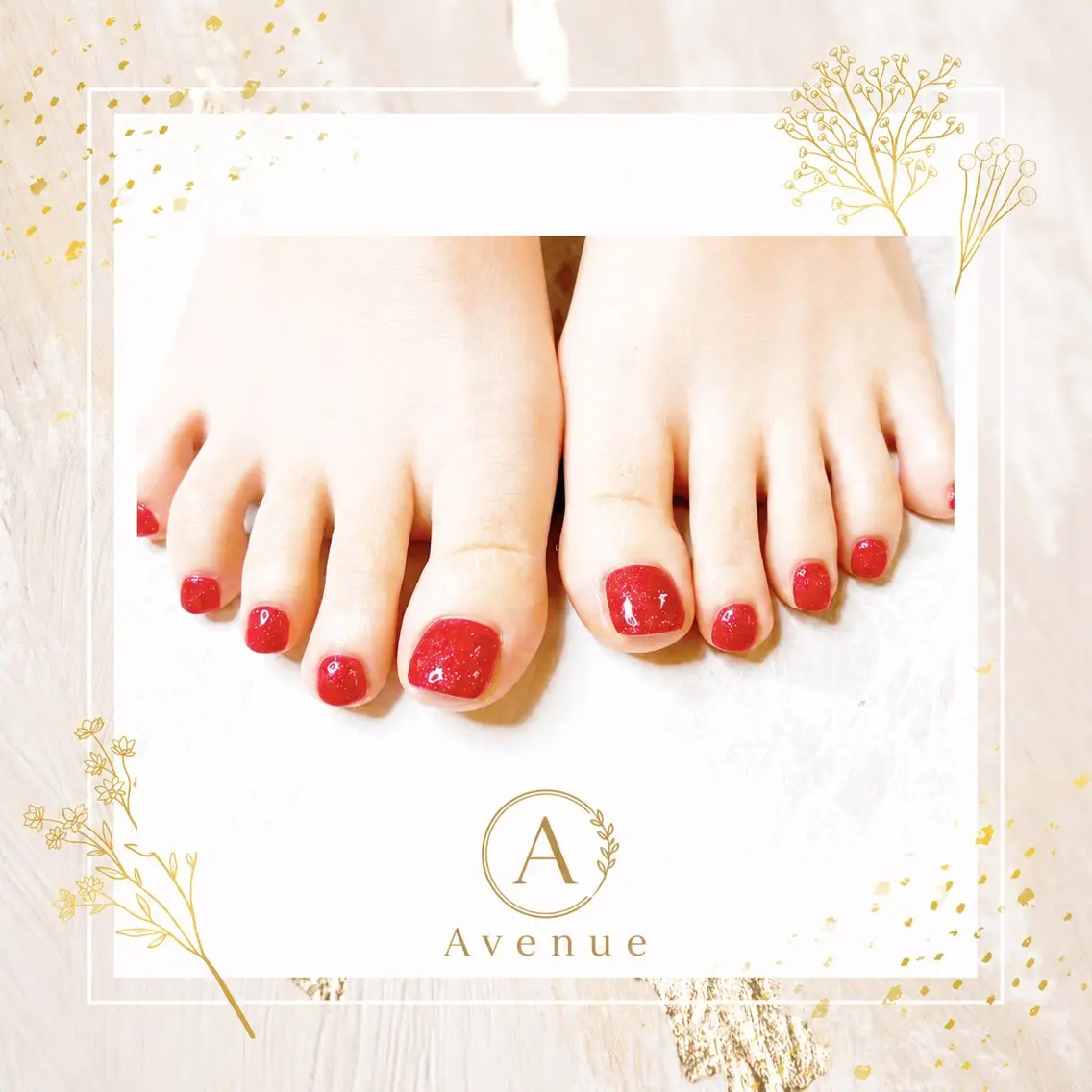 【フット👣ワンカラー🩷】¥11000→¥4980🌈オフ有+550円/パラ有🎀フットバス&マッサージ付！の写真