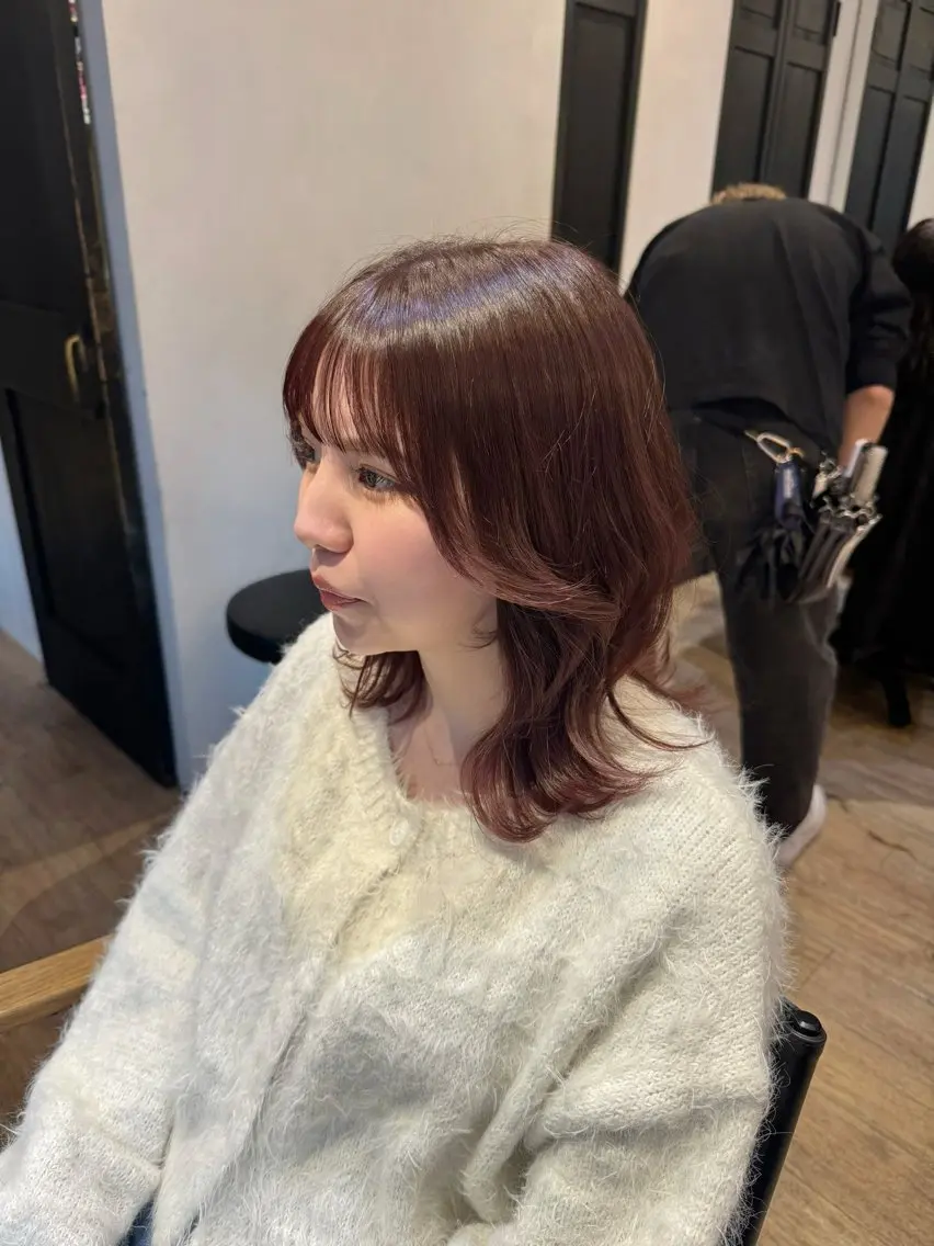 セミロング カット ヘアカラー トリートメント 新宿/顔周りカット +レイヤー=しずく♩のヘアスタイル