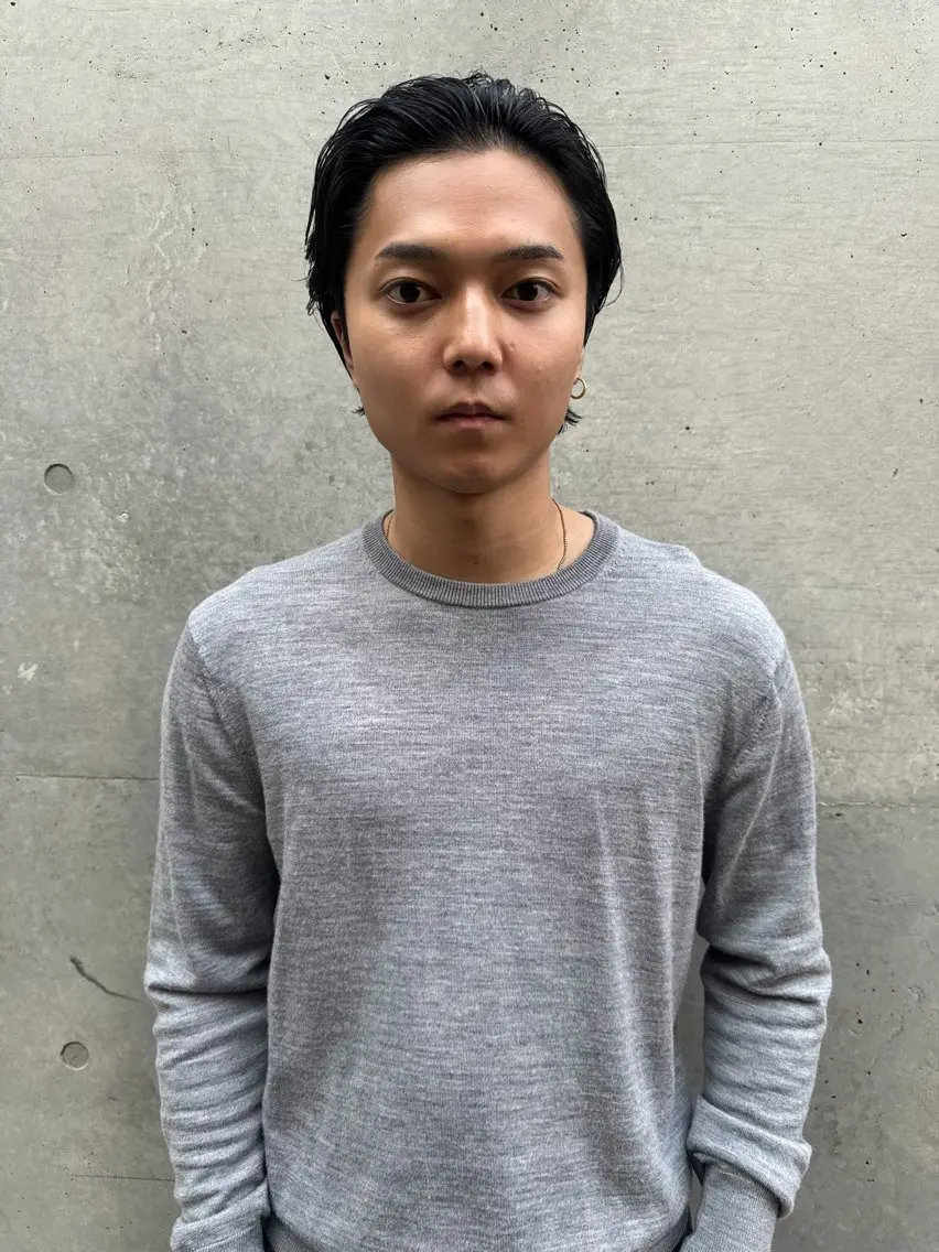 ショート メンズ オールバック 神田橋 翔太郎のヘアスタイル