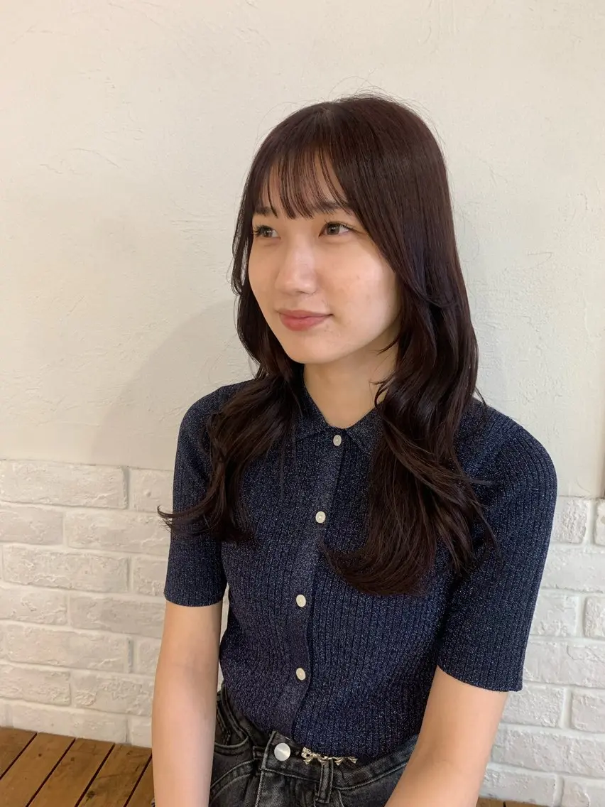 ロング カラー 顔周りカット レイヤーカット ロング 🩰淡色カラー/ 南ゆかり(女性のみ)のヘアスタイル