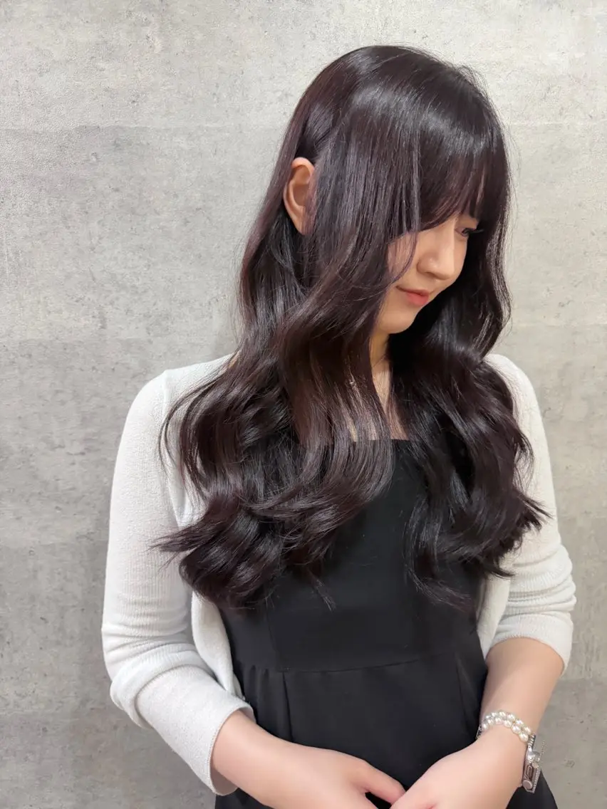 ロング カラー ラベンダーカラー カット ヘアカラー トリートメント Grow by NYNY 打越裕樹のヘアスタイル