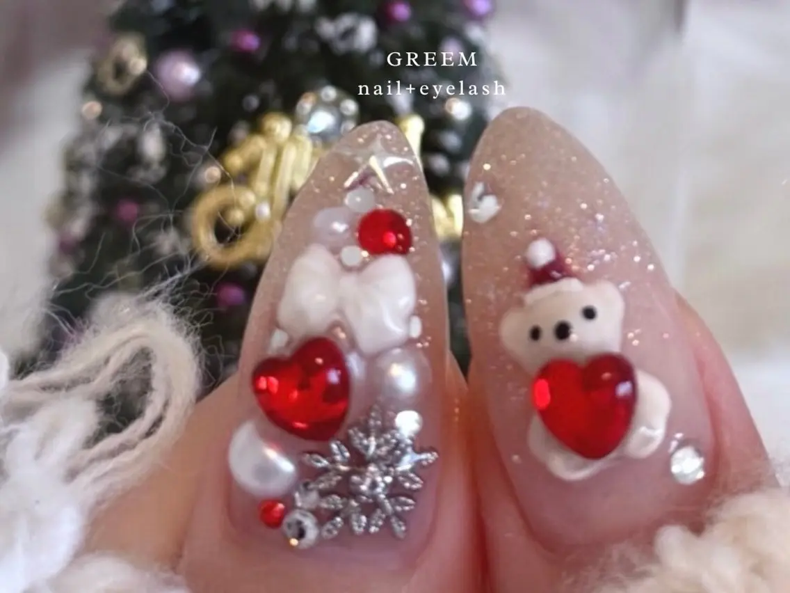 ネイル 冬ネイル クリスマス ハンドネイル GREEM グリームのネイルデザイン