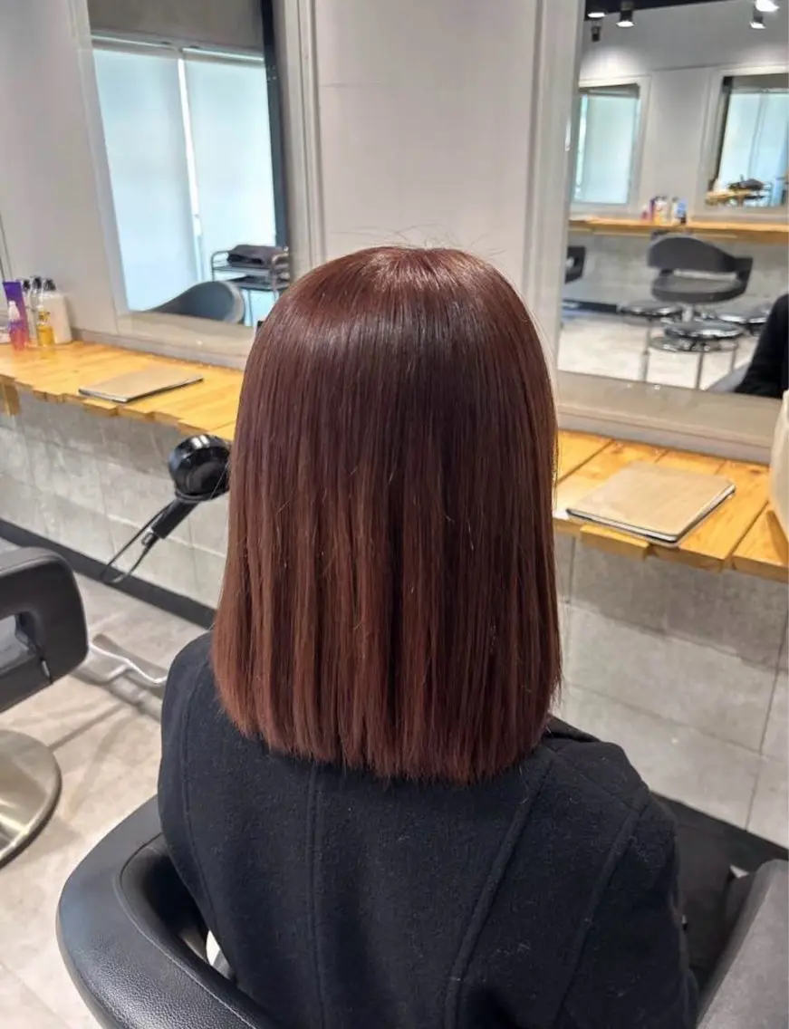 セミロング カラー メンズ 髪質改善 ヘアカラー honoka💄💋 レイヤー&ボブカットのヘアスタイル