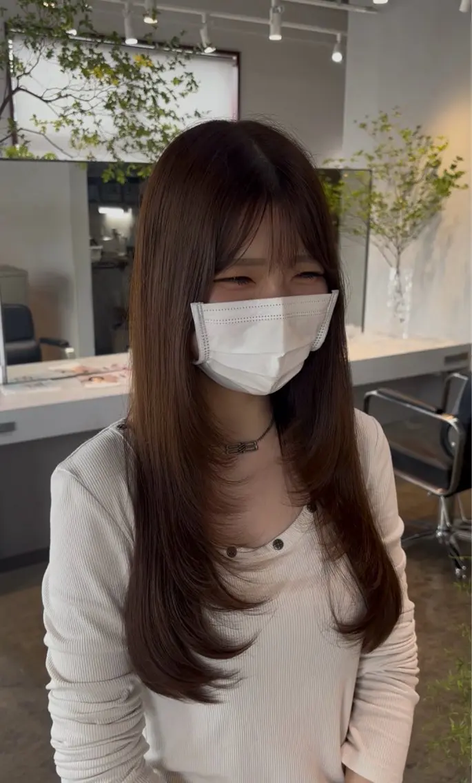 ロング レイヤーカット カット ヘアカラー トリートメント ྀི akane   ྀིのヘアスタイル
