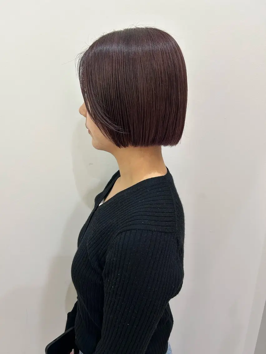ミディアム カラー ベージュカラー ブリーチ ラベンダーカラー ラベンダーベージュ カット ヘアカラー トリートメント 髪質改善/レイヤー/ お顔まわり/Ami.のヘアスタイル