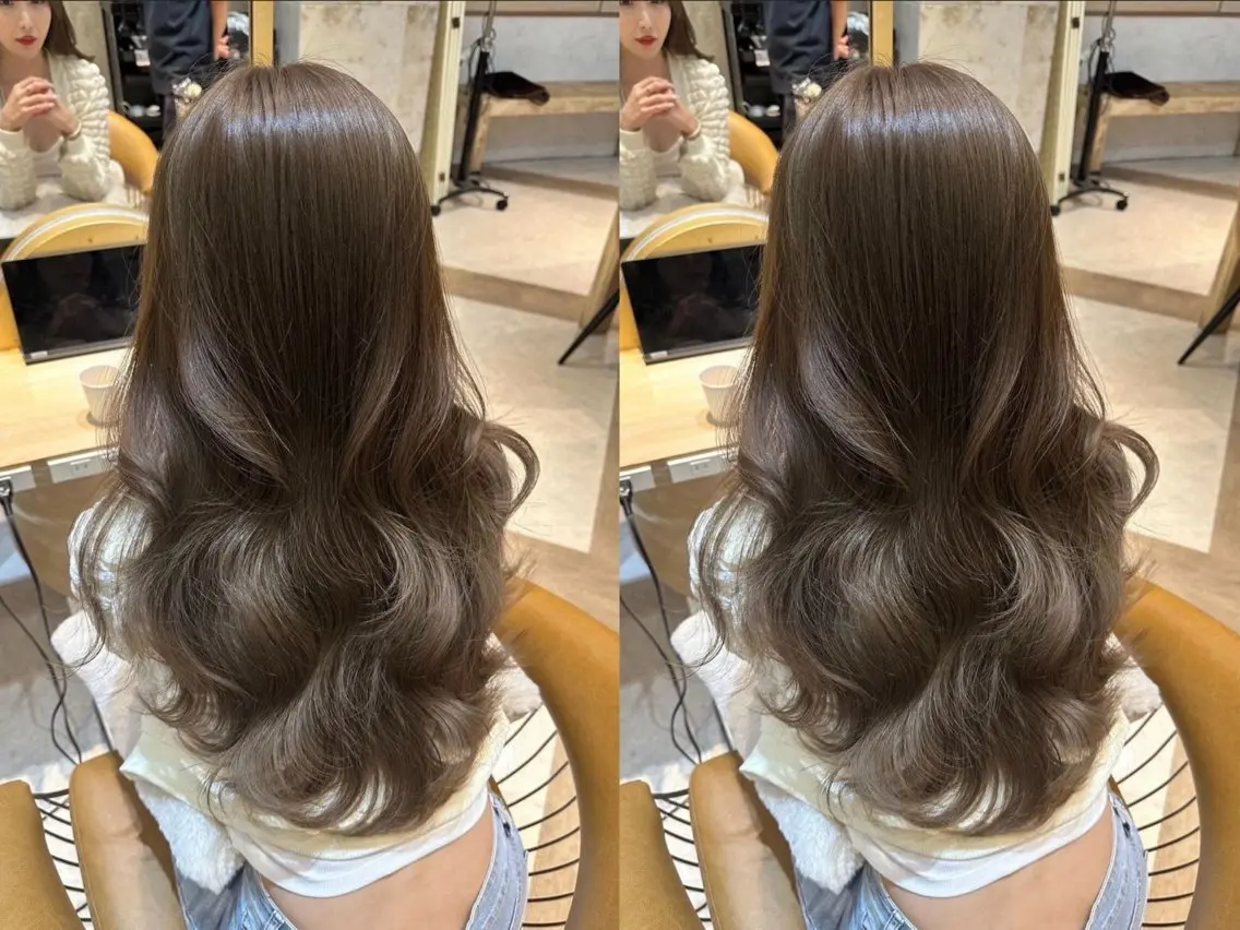 【初カラーにもおすすめ‼️】ブリーチなしダブルカラー🩷＋ダメージ補修トリートメント✨✨の写真