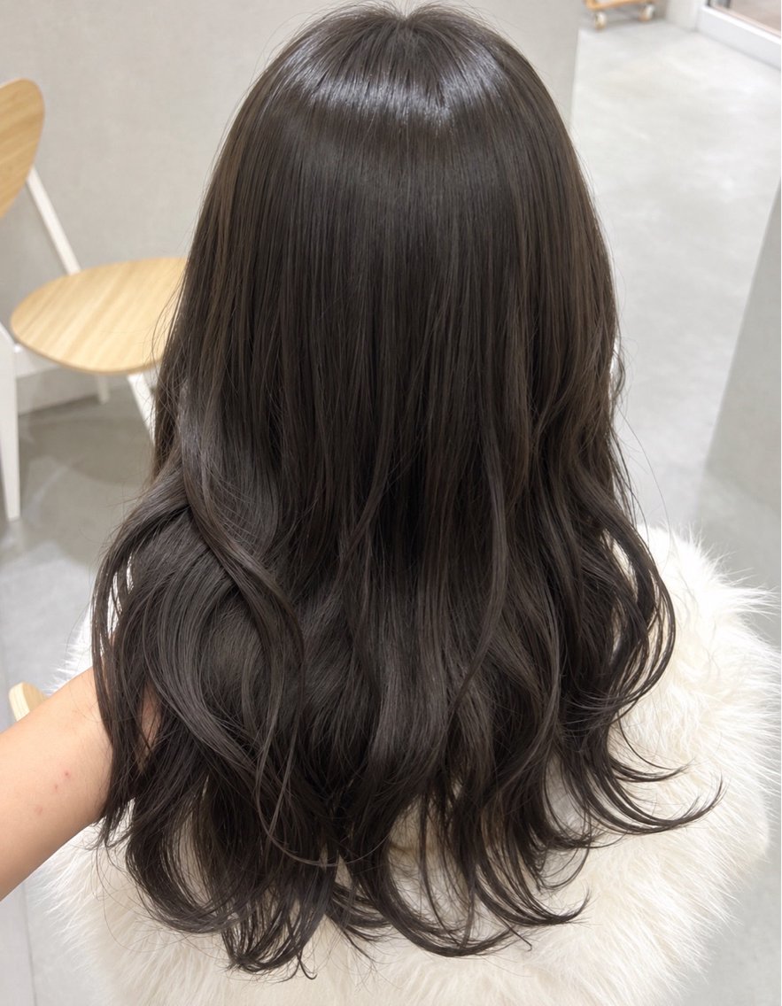 ロング カラー オリーブグレー mao/ bob オリーブcolorのヘアスタイル