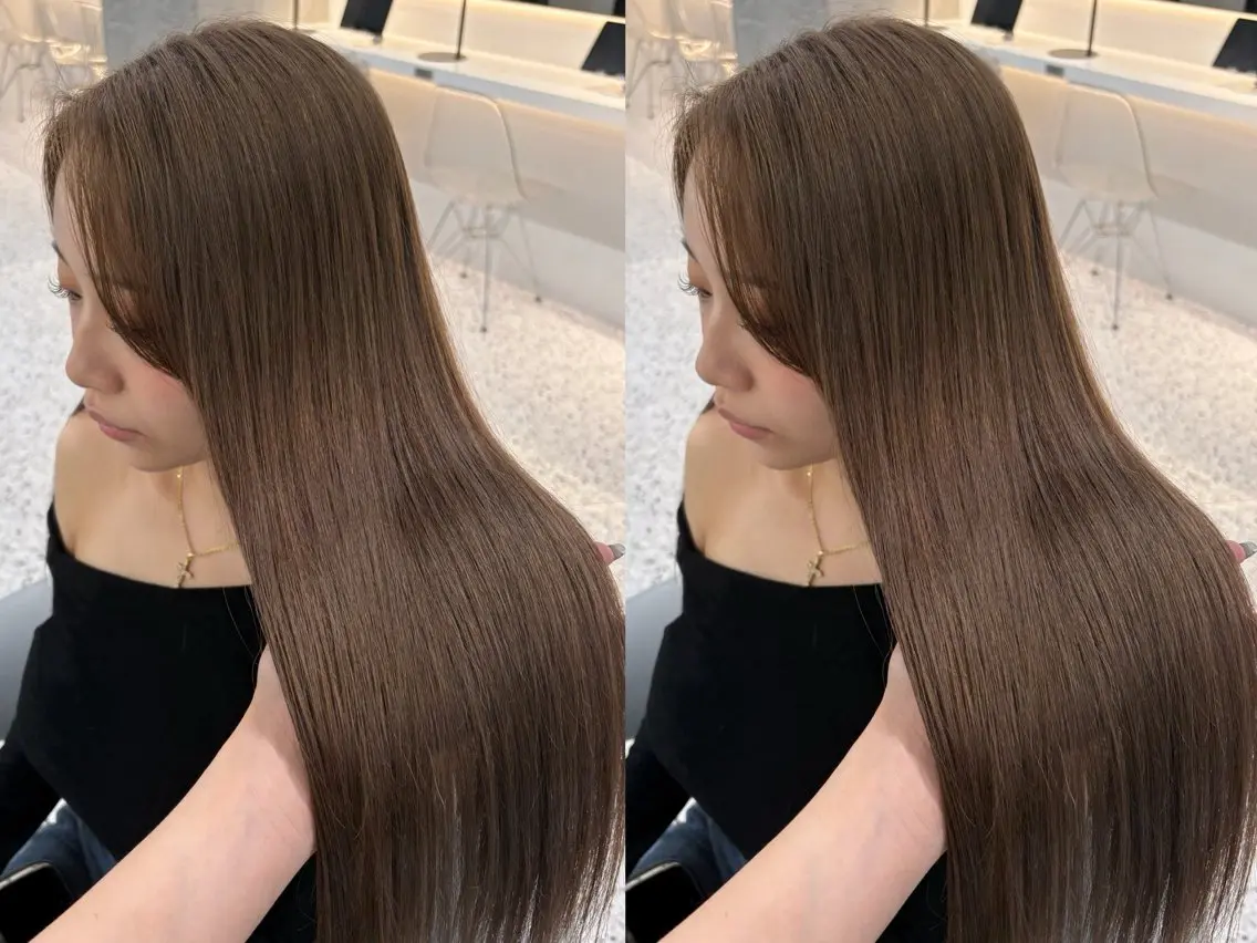 ロング カット ヘアカラー トリートメント 🎀ダブルカラー/ 透明感カラー/翼🎀のヘアスタイル