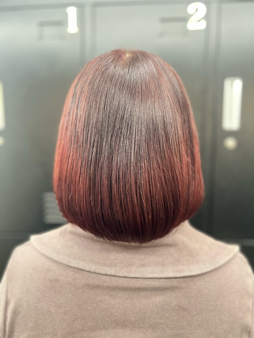 ミディアム カラー ブリーチ ブリーチなしカラー レッドカラー カット ヘアカラー 透明感カラー特化🫧 🦋栗原🦋のヘアスタイル