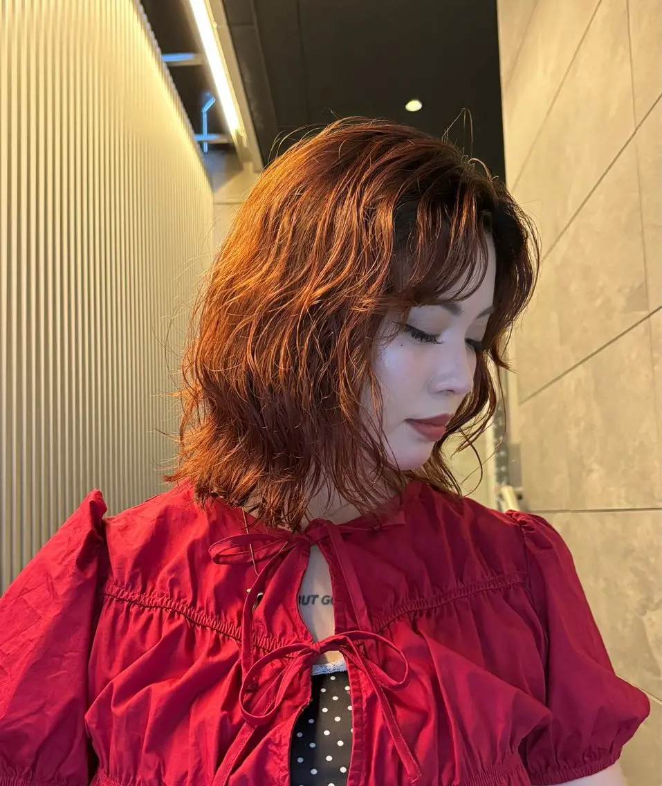 ミディアム パーマ カット パーマ ウルフカット/パーマ Mayo🌛🌀のヘアスタイル