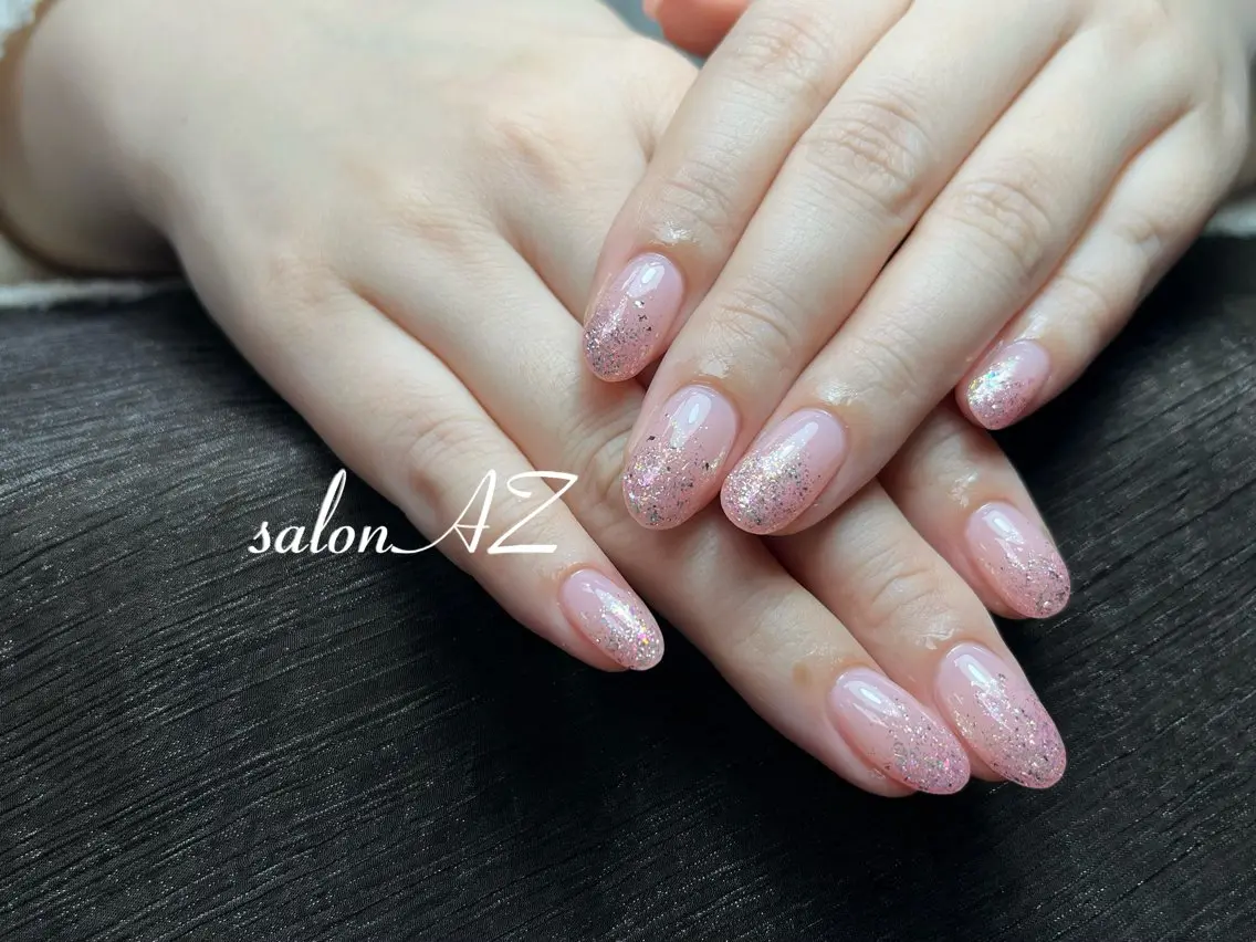 ネイル 長さ出し フットネイル フレンチネイル マグネットネイル ニュアンスネイル salon AZのネイルデザイン