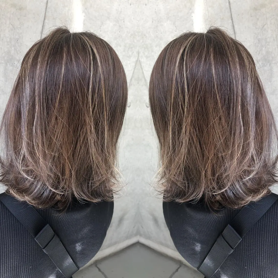 ミディアム カラー カット ヘアカラー トリートメント ヘッドスパ ハイライト/髪質改善 ans/黒木 和大のヘアスタイル