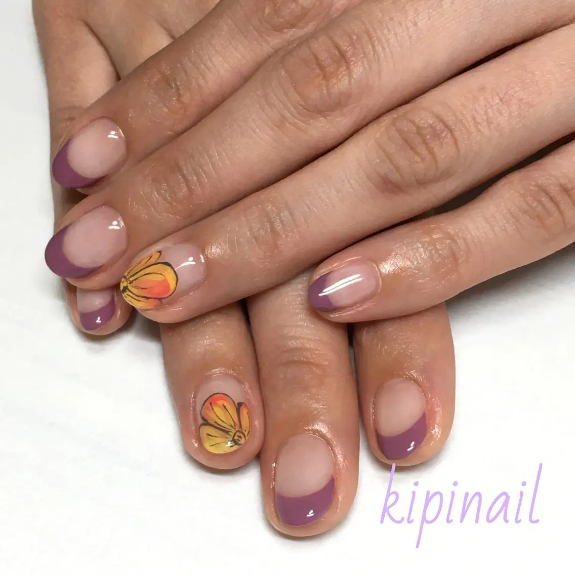 ネイル フレンチネイル ハンドネイル kipinail 川﨑えりかのネイルデザイン