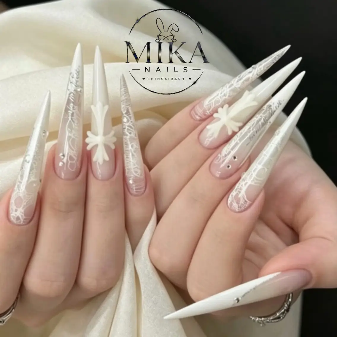 ネイル ハート キラキラネイル 韓国ネイル ロングネイル マグネットネイル ハンドネイル ちみ ちゃん mikaのネイルデザイン