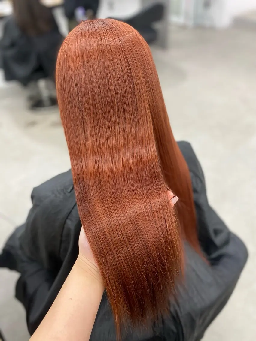 カラー ブリーチ オレンジ girly❤︎暖色ヘ ア➰🎀HINANOのヘアスタイル