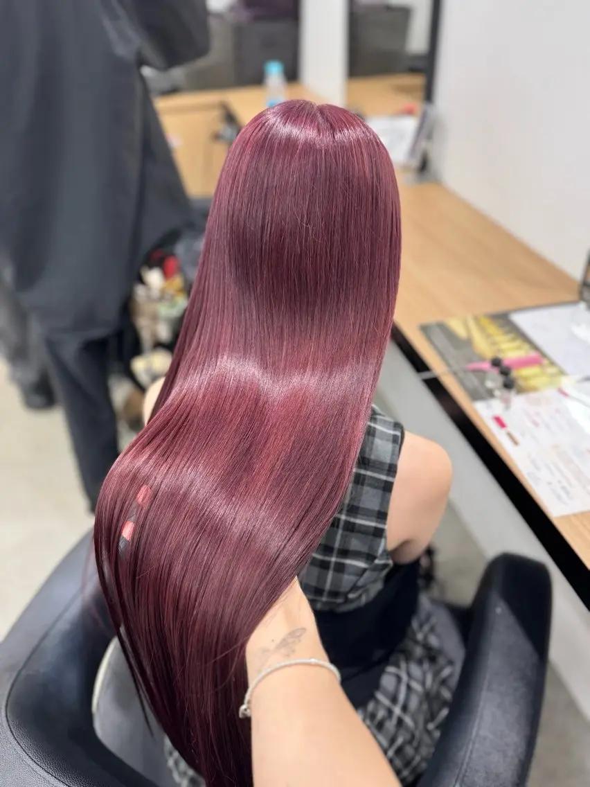 セミロング カラー ヘアアレンジ ヘアカラー トリートメント ヘッドスパ ヘアセット 🤍淡色ピンク&ラベ ンダーYUKI🤍のヘアスタイル