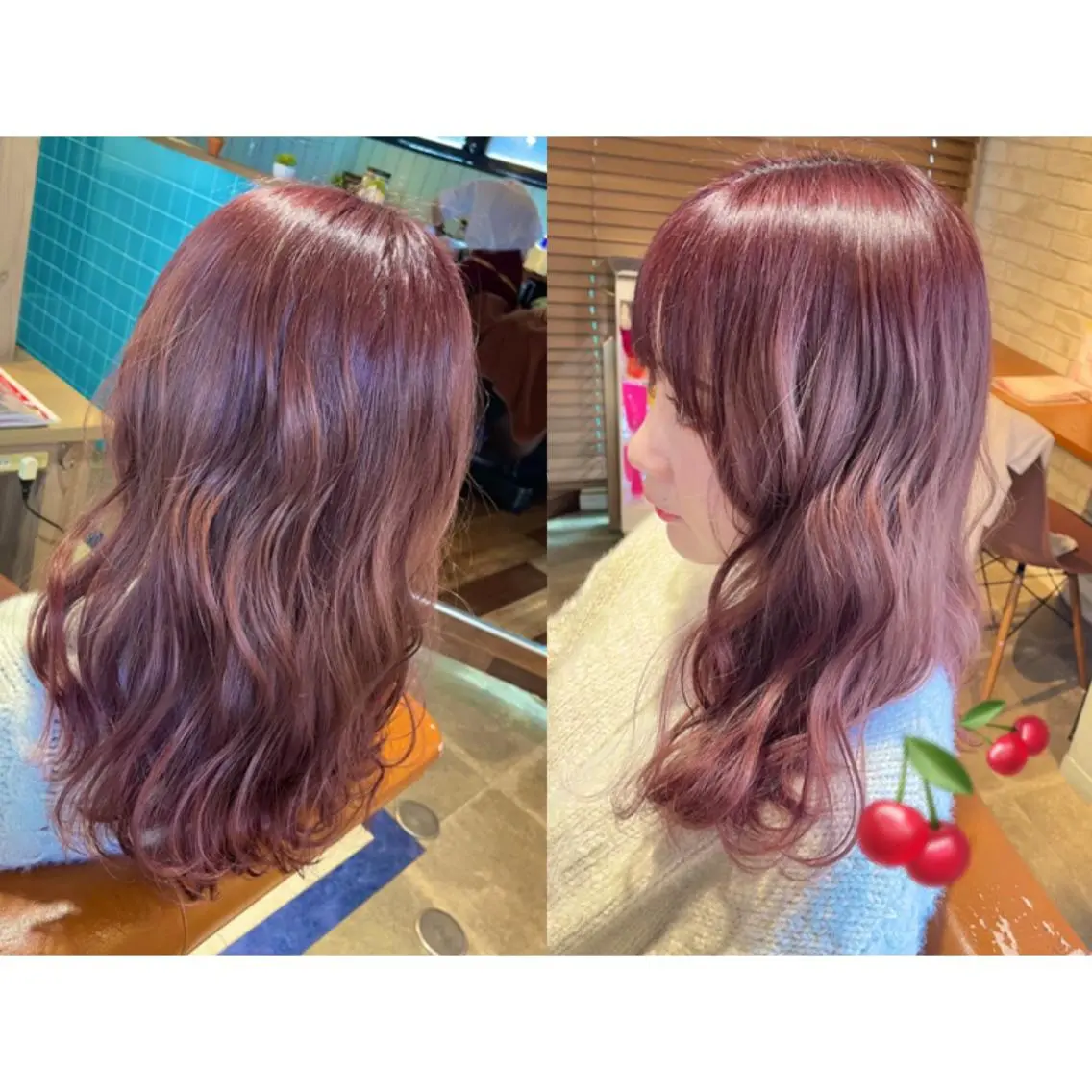 カラー ブリーチ ピンクカラー ヘアカラー トリートメント 🩵盛れる顔周りヘア EMI🩵のヘアスタイル