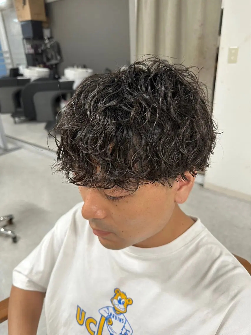 ショート パーマ メンズ パーマ レイヤーの魔術師 𓍼takumi𓍼のヘアスタイル