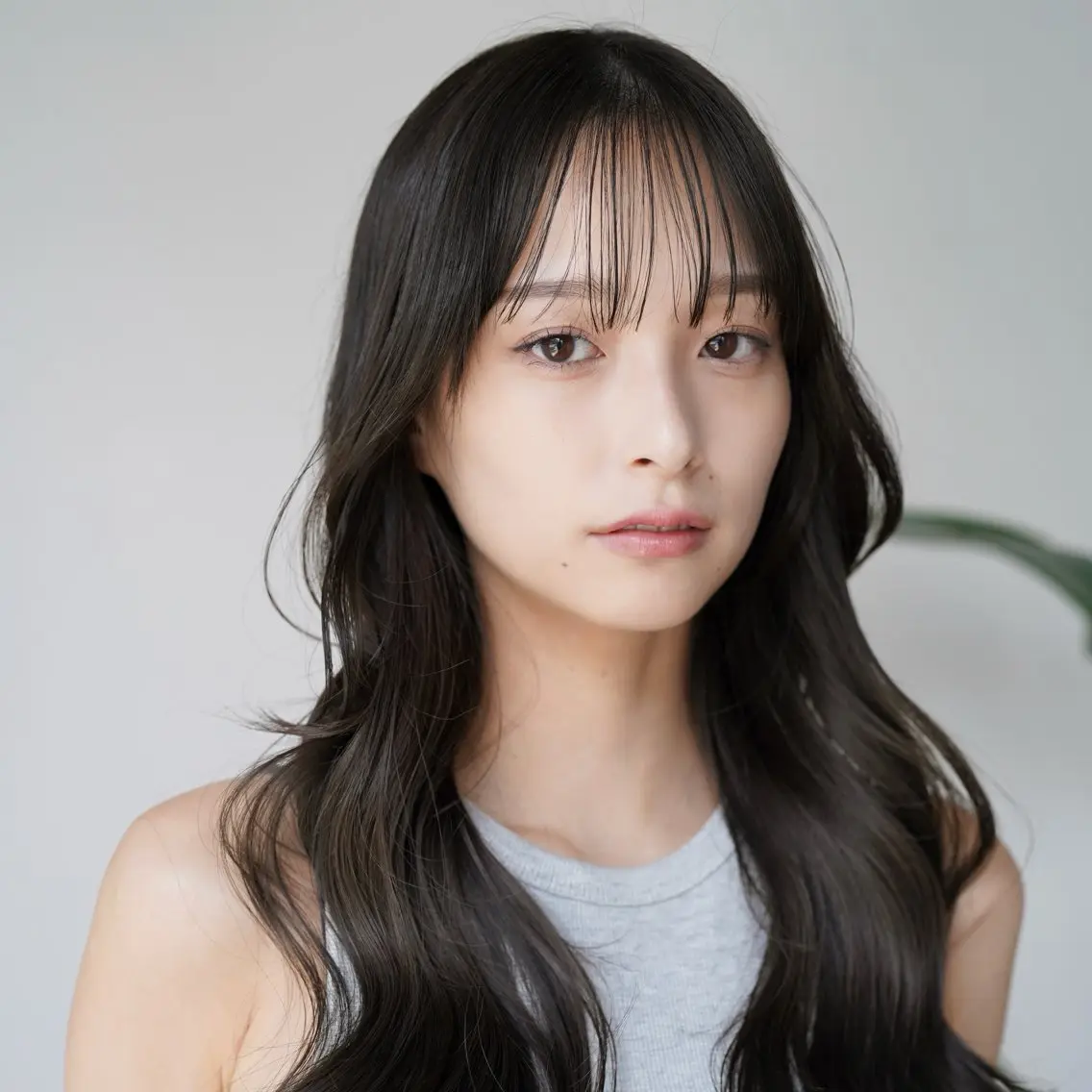ロング カラー 顔周りカット レイヤーカット トリートメント カット ヘアカラー トリートメント まとまるレイヤー カット/透明感カラーのヘアスタイル