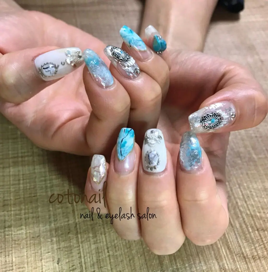 ロング ネイル アートネイル ハンドネイル ツメトマツゲ .のネイルデザイン