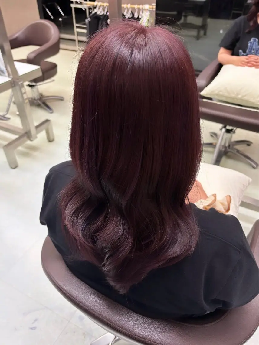 ミディアム ピンクラベンダー トリートメント WiLL 梶岡日菜のヘアスタイル
