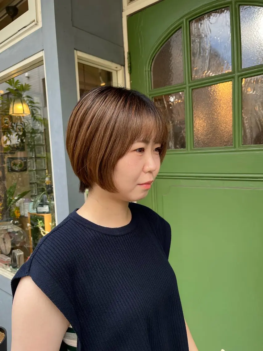 ショート ショートボブ ボブ ショートヘア トレンドパーマ☝️ 🌱ショート/緒方椋のヘアスタイル