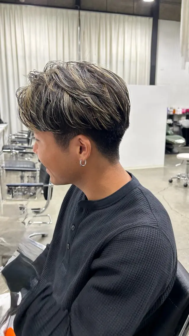 メンズカット【夏季限定】ひんやりシャンプー使用🫧3段階から清涼感をお選びいただけます🥶🧴暑い季節に🎐🩵の写真