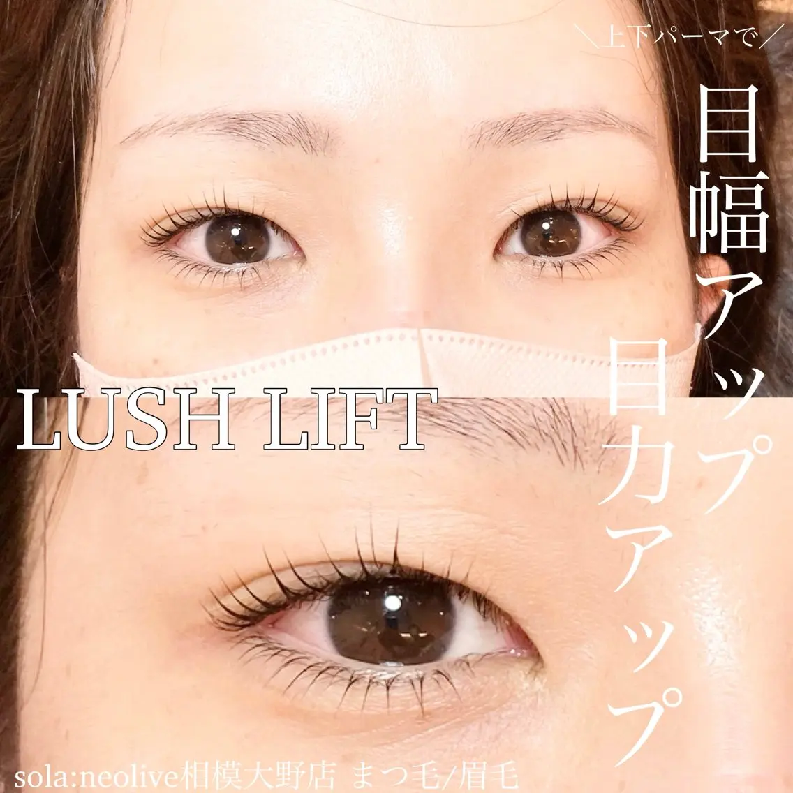 マツエク・マツパ 下まつげエクステ 一重×まつ毛パーマ sola: neolive出沼のマツエク・マツパデザイン