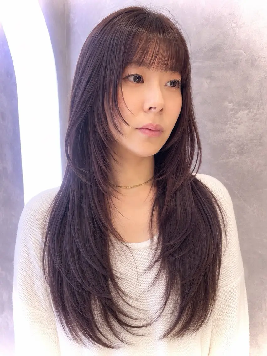 セミロング エクステ 韓国/美髪 縮毛矯正 /tomoki🍀のヘアスタイル
