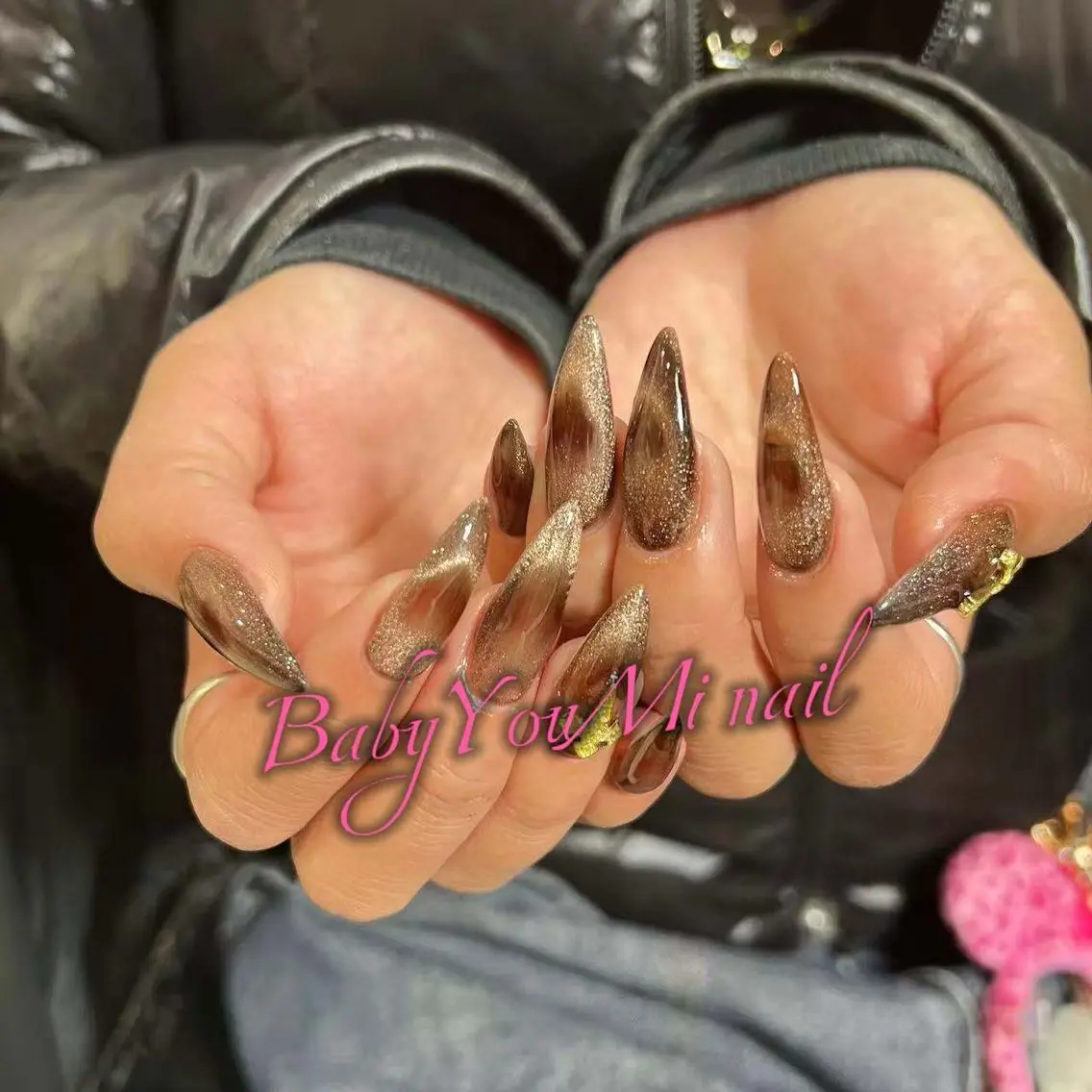 ネイル オーロラネイル チークネイル 成人式 フットネイル フレンチネイル ハンドネイル BabyYouMi nailのネイルデザイン