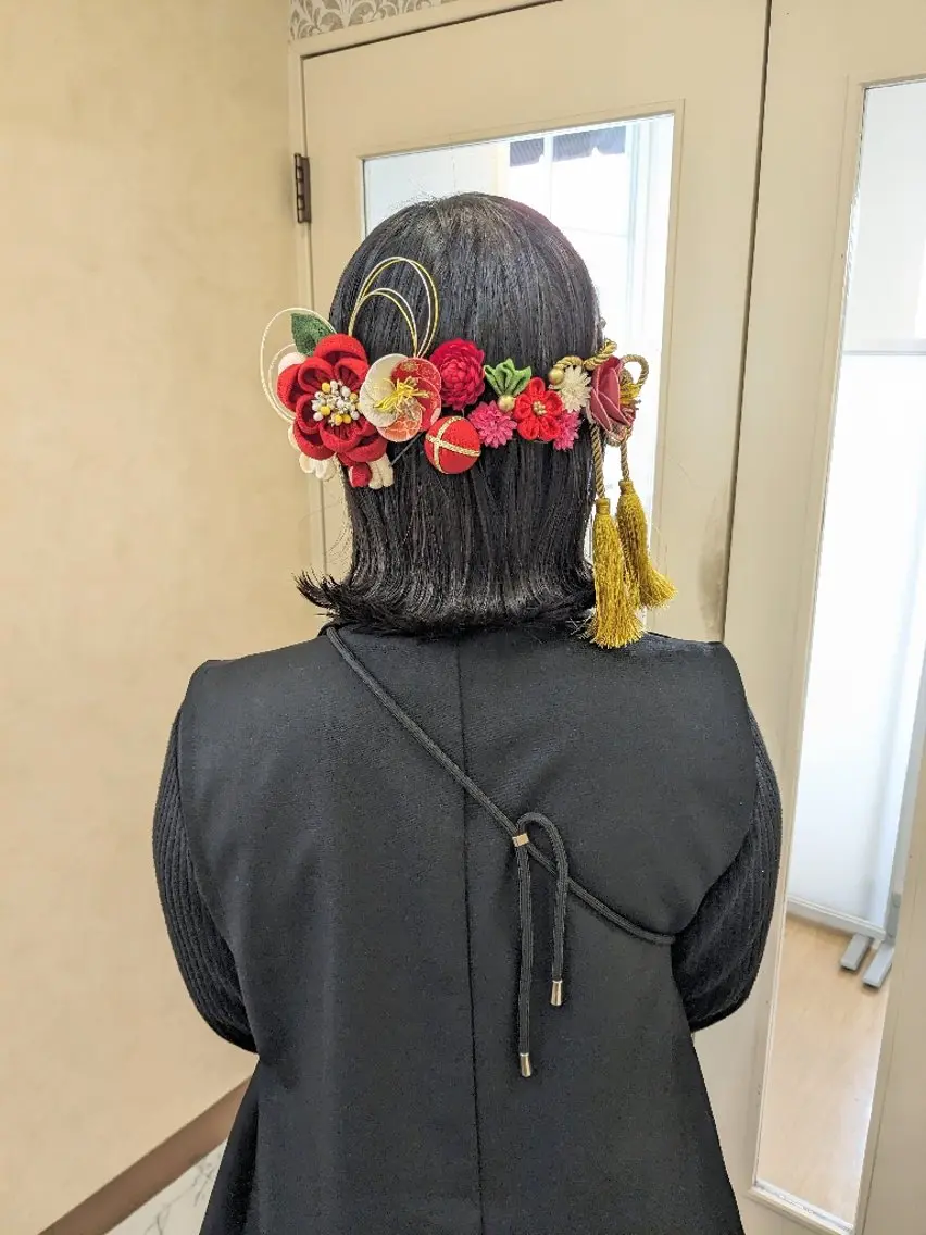 ミディアム ヘアアレンジ ボブ 卒業式のヘアスタイル miku ヘアセット/着付けのヘアスタイル