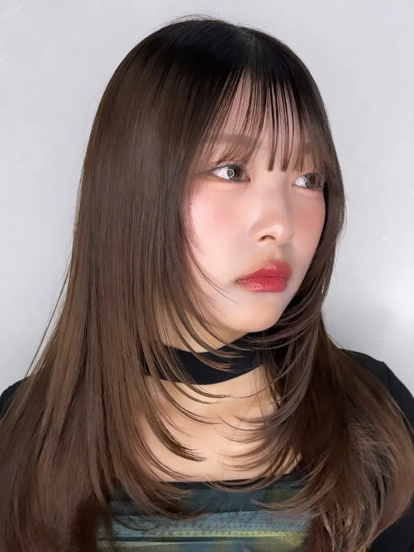 ロング カット ヘアカラー トリートメント 剣持友希/ifh iizuka/高崎のヘアスタイル