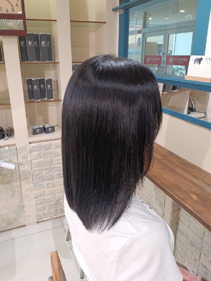 セミロング ヘアカラー きっか海老名 癒やしのヘッドスパのヘアスタイル