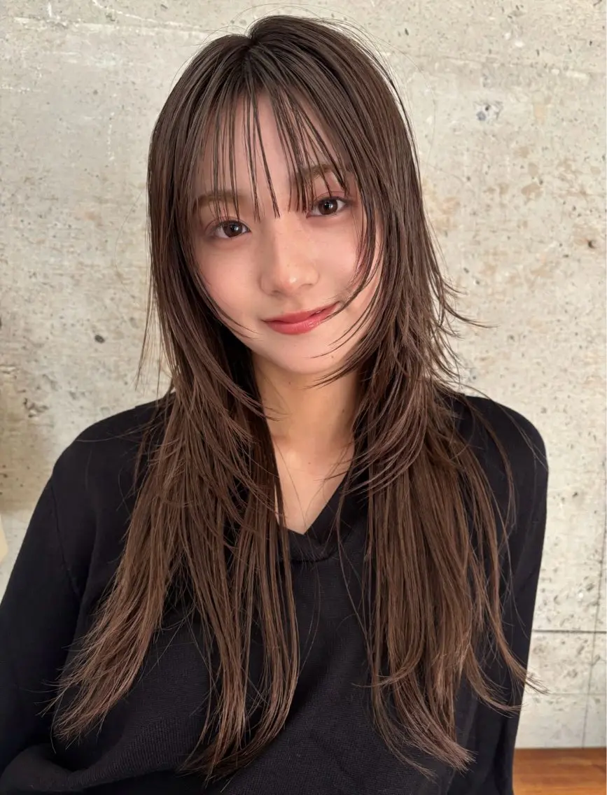 ロング レイヤーカット green 実秋/メンズカットのヘアスタイル