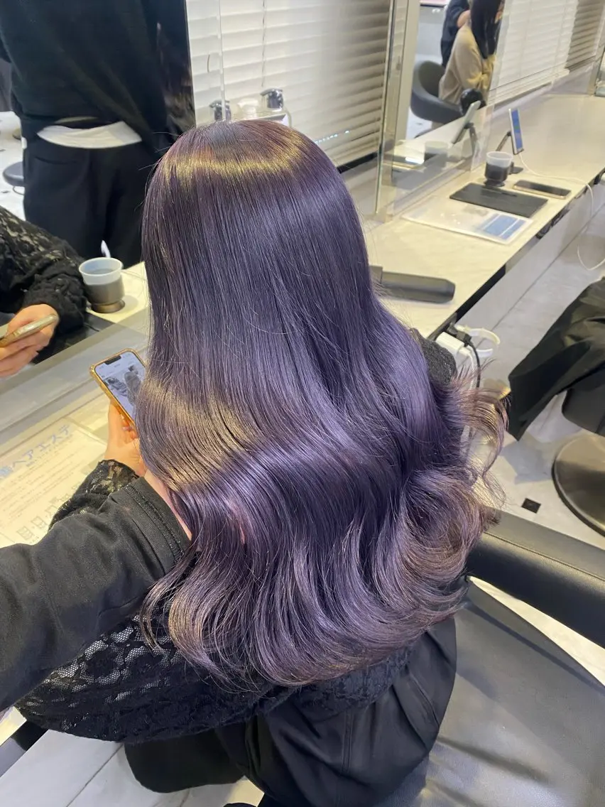 ロング ヘアカラー ♥️韓国風透明感 暖色misa♥️のヘアスタイル