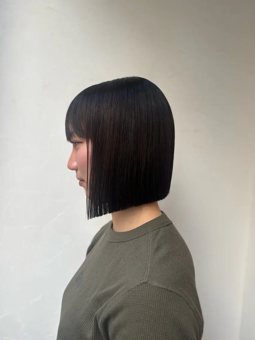 ミディアム ツヤ感カラー/韓国 カットkanna🖤のヘアスタイル