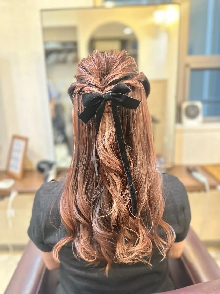 ロング ヘアアレンジ ヘアセット 🩷 YUMIのヘアスタイル