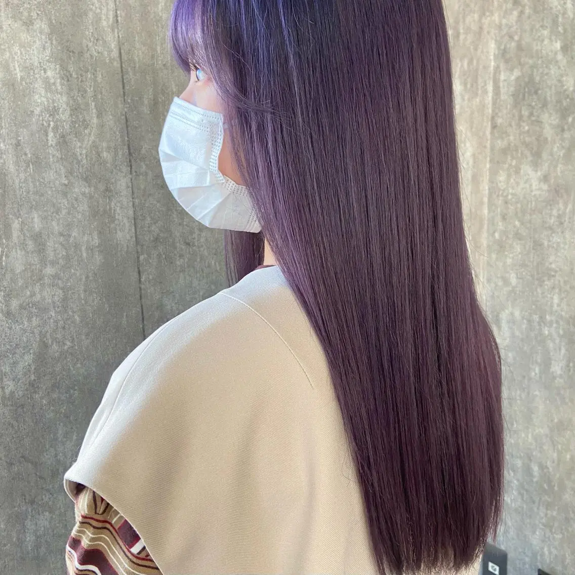 ロング カラー ヘアアレンジ ピンクカラー ピンクパープル パープルカラー TIDEHAIR SHIHOのヘアスタイル