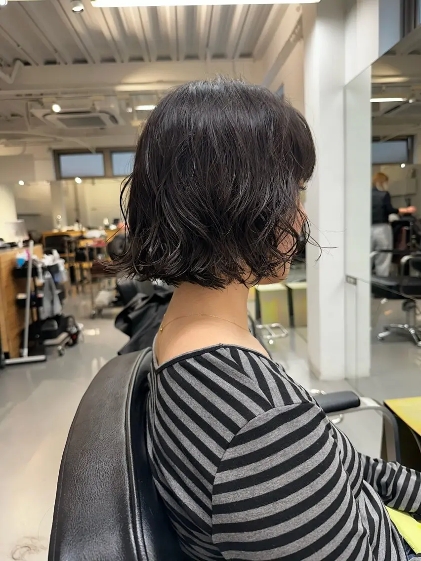 ミディアム パーマ カット パーマ お悩み解決パーマ hana🩰のヘアスタイル
