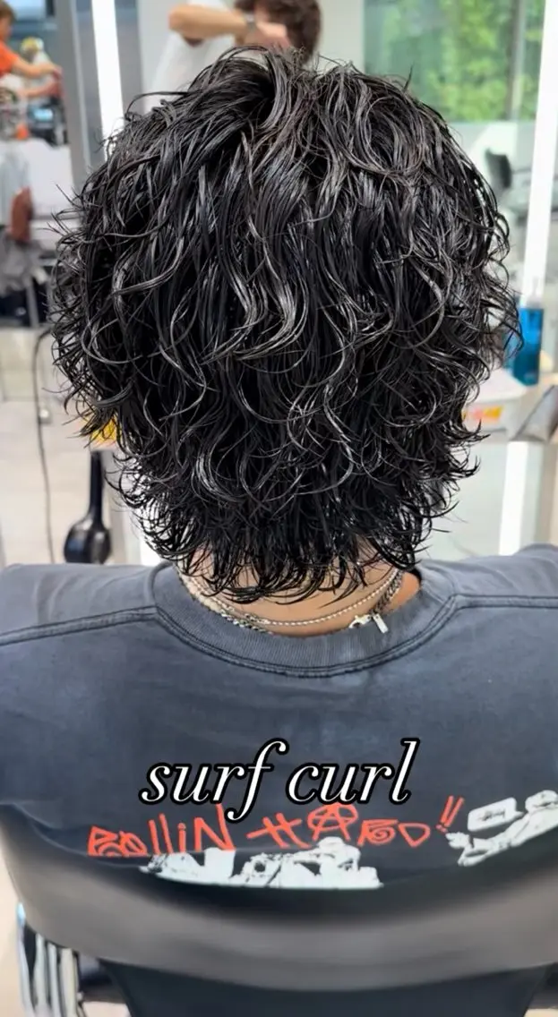 ミディアム カット パーマ 菅野 智敬のヘアスタイル