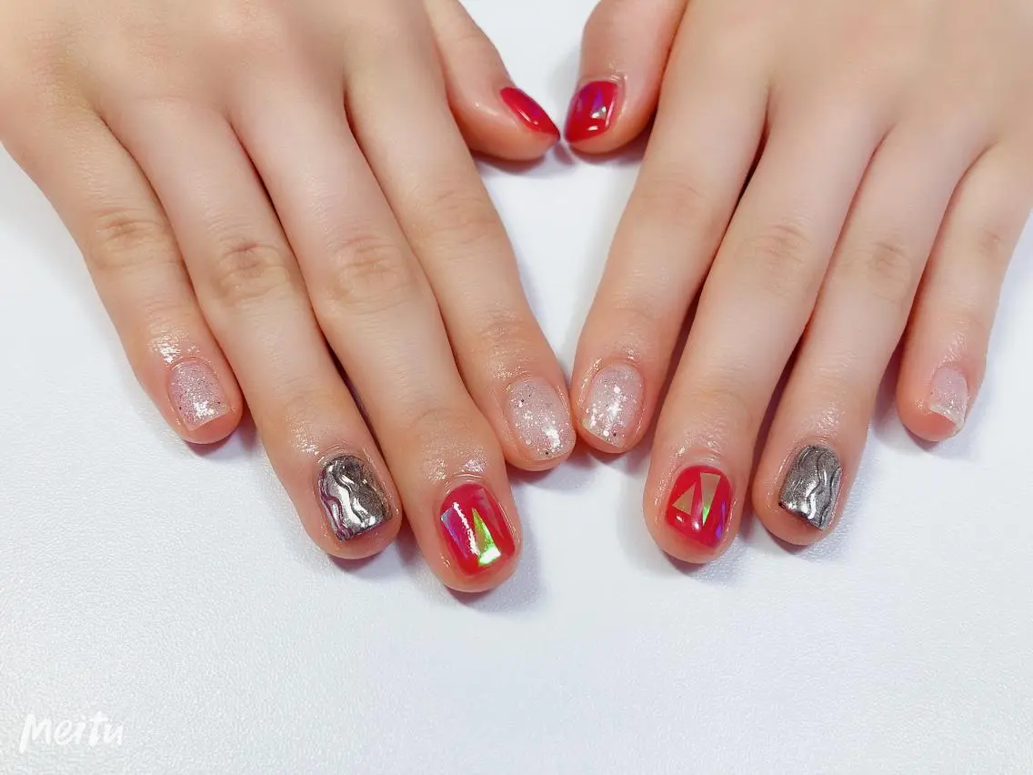 ネイル ミラーネイル ハンドネイル BeautyNail eyelashのネイルデザイン