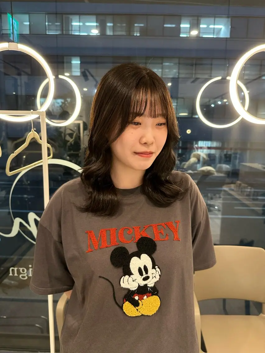 ミディアム カラー 透明感カラー グレージュ ヘアカラー miyu ♡のヘアスタイル