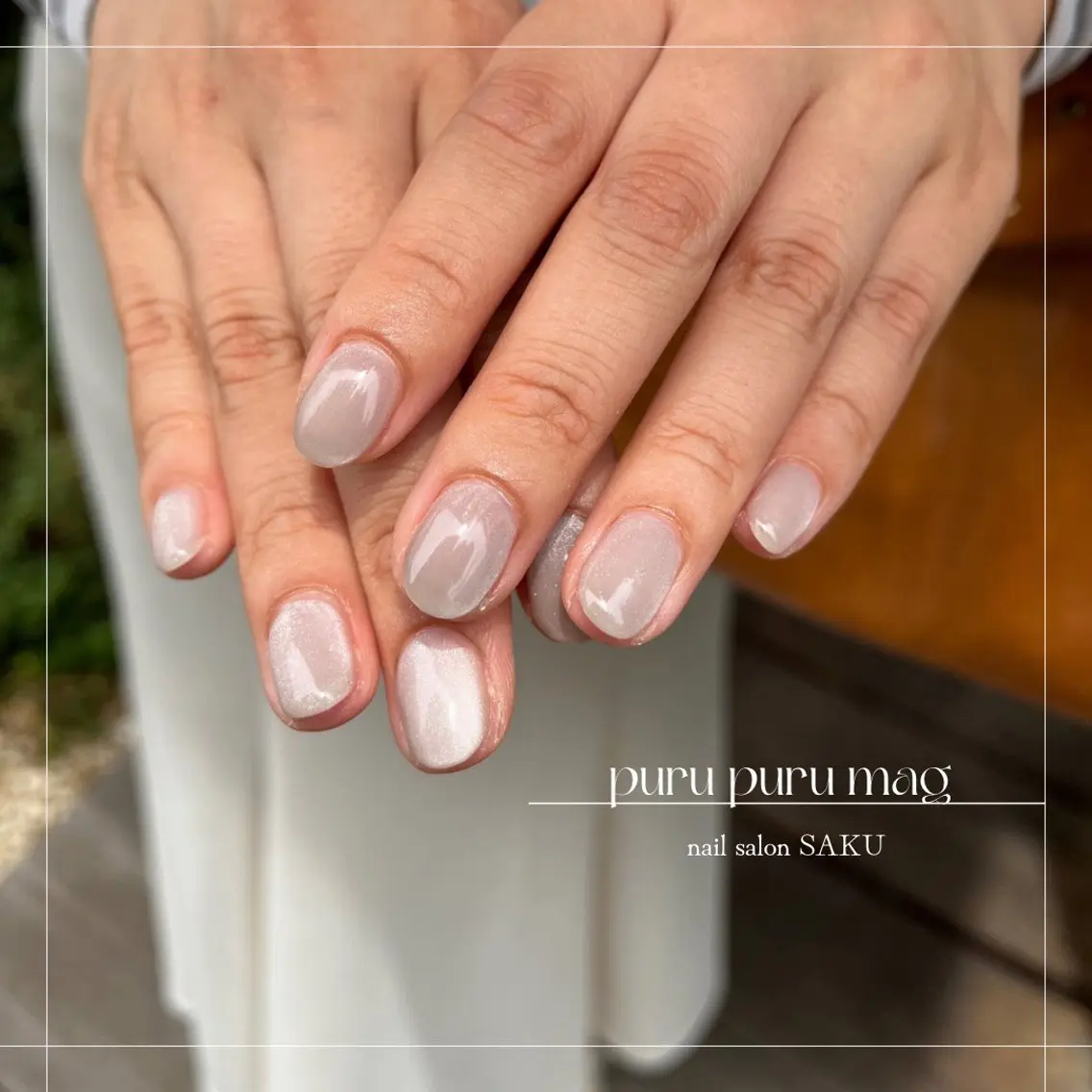 ネイル ニュアンスネイル シンプルネイル ハンドネイル SAKU nail 作島茜のネイルデザイン