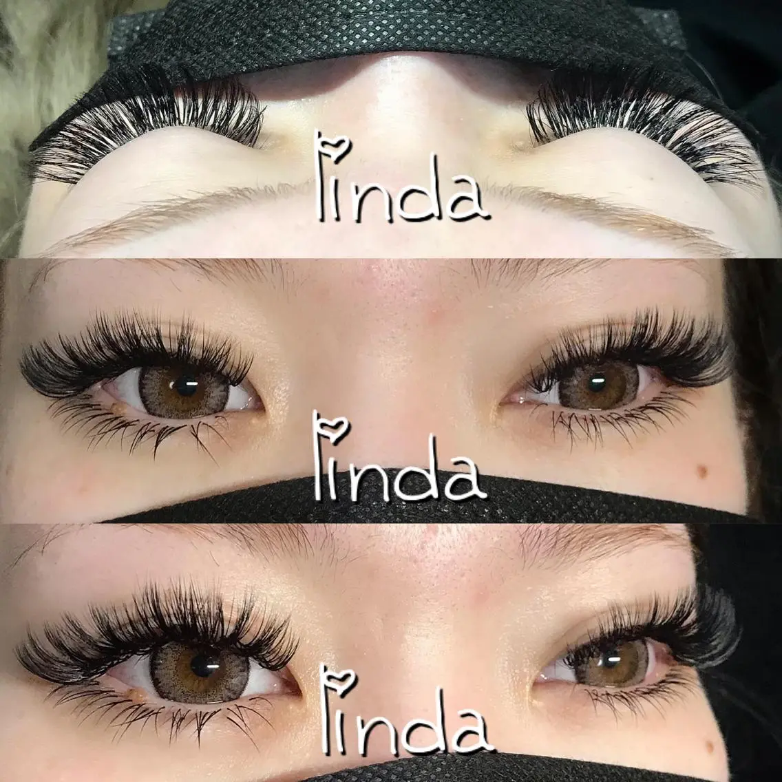 マツエク・マツパ 付け放題 ボリュームラッシュ linda lashesのマツエク・マツパデザイン
