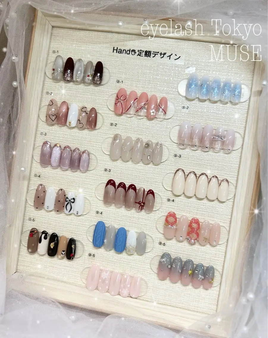 ネイル ブラウン ドット ハート バレンタイン 冬ネイル tanaka ◡̈のネイルデザイン