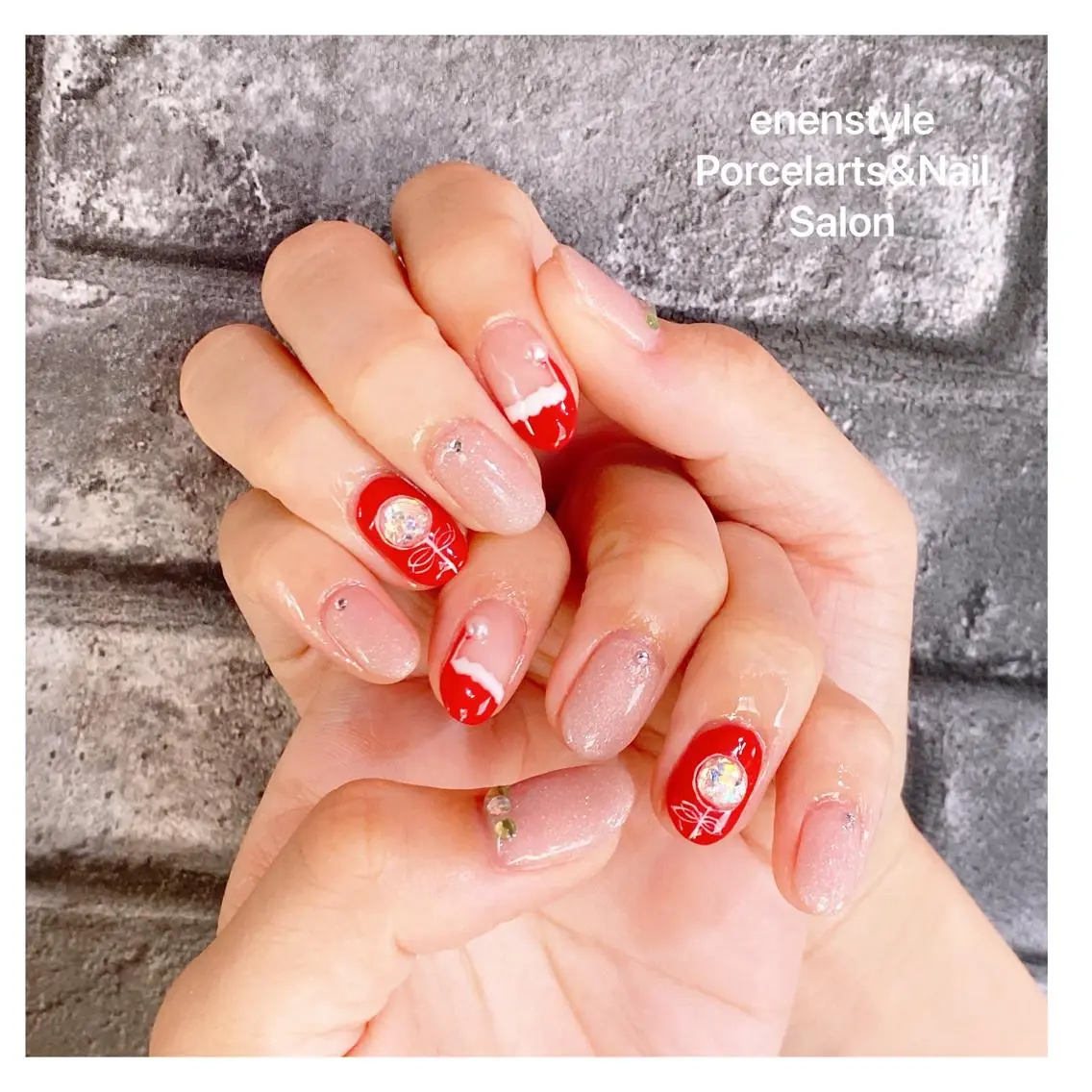 ミディアム ネイル ハンドネイル 🐾enen style 🐾のネイルデザイン