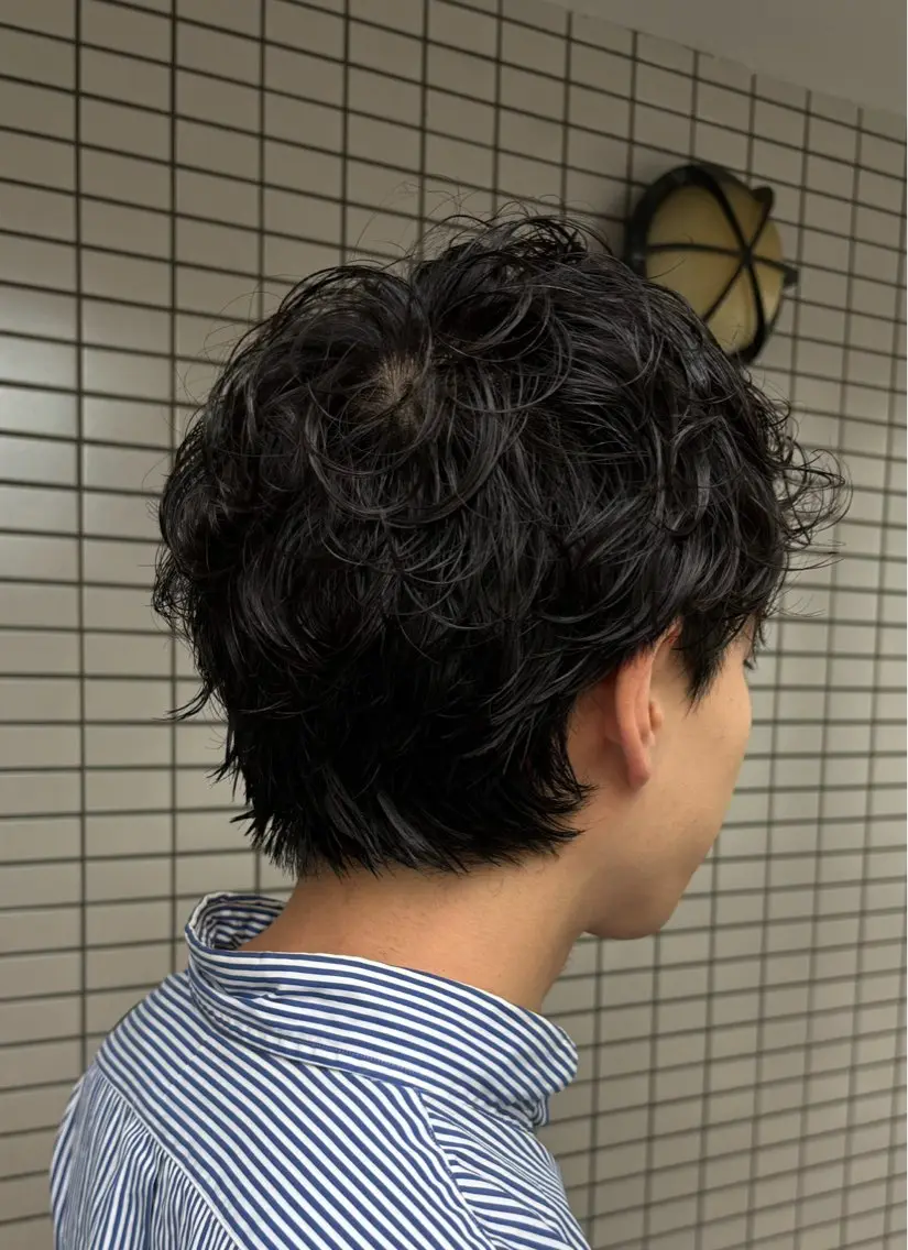 ショート パーマ メンズ メンズパーマ 刈り上げ 渋谷/原宿/メンズ/ コヤマトモヤのヘアスタイル