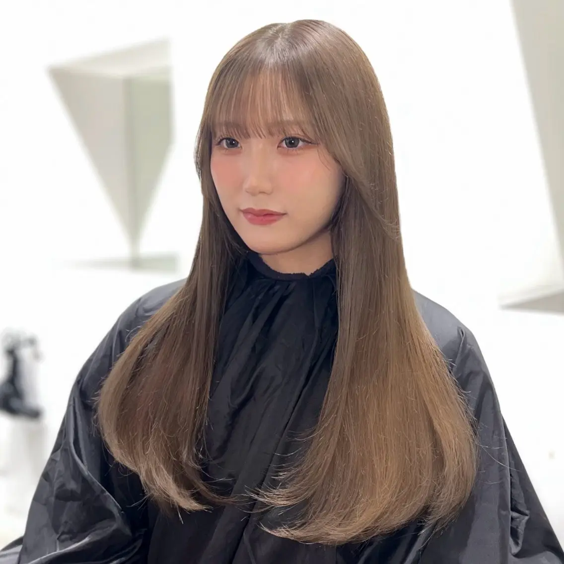 ロング カラー ブリーチ ブリーチなしカラー オリーブカラー ヘアカラー 大阪梅田/髪質改善/ 透明感カラー/ジョーのヘアスタイル